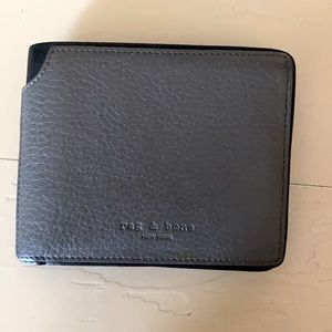RAG AND BONE DARK GRAY LEATHER WALLET